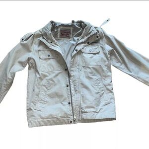 Levi's Cotton Military Jacket (Stone Filled/Khaki) - Men's Medium (Very Good)